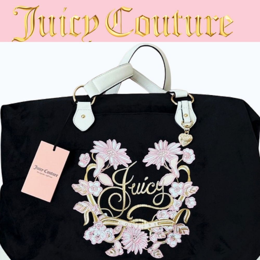 Juicy Couture In Bloom Weekender Duffel Bag- Liquorice